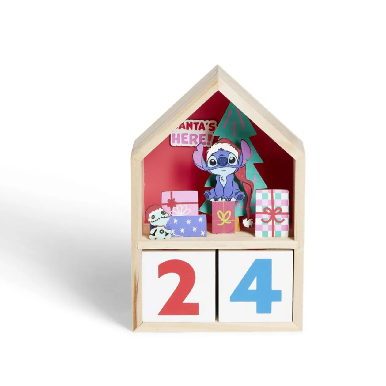 Calendrier Disney Stitch en bois H17cm