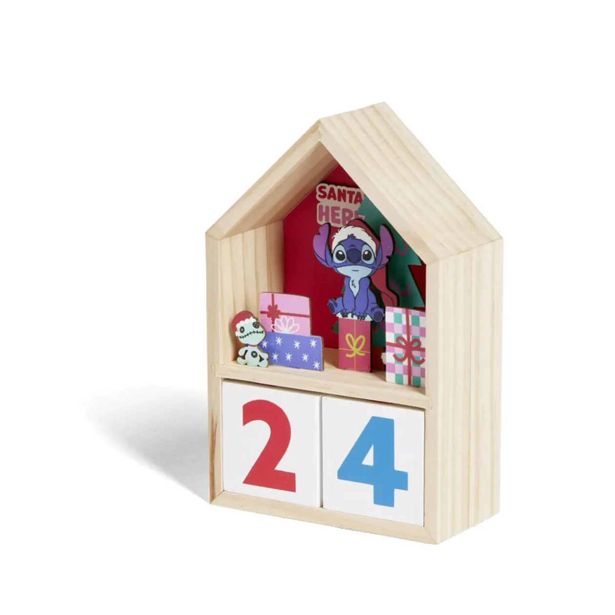 Calendrier Disney Stitch en bois H17cm