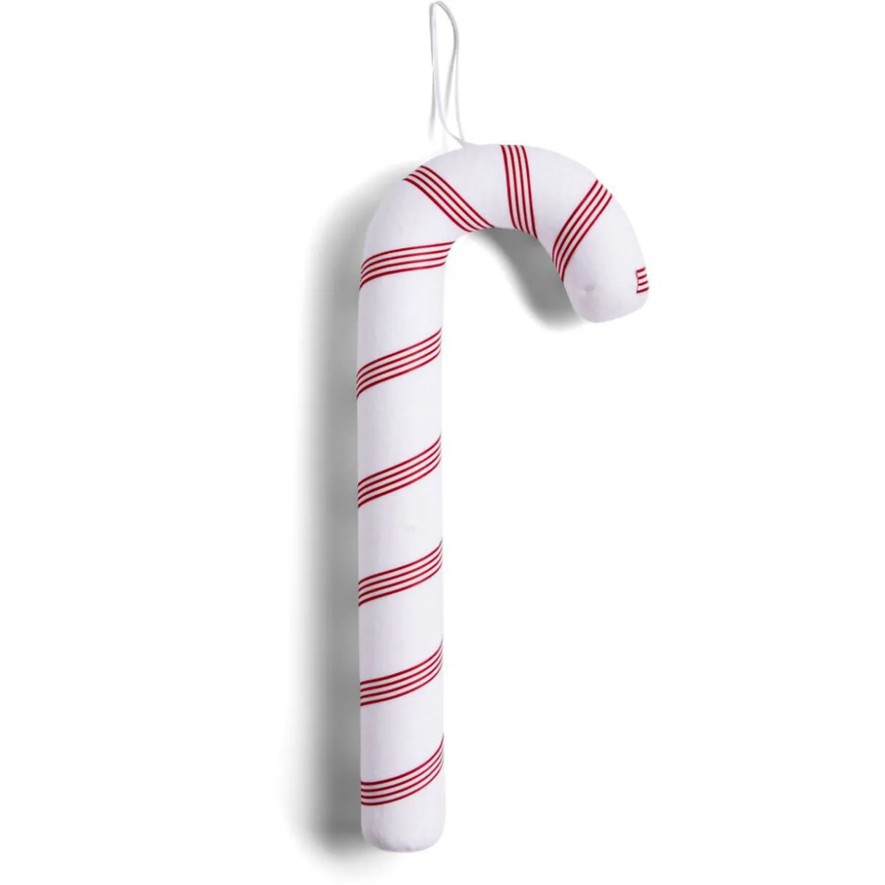 Canne à sucre déco Noël à suspendre blanche H40cm