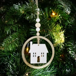 Cercle en bois fantaisie à suspendre Ø8cm - 3 modèles