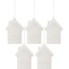 Chalet déco à suspendre Noël blanc H.10 cm x5
