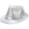 Chapeau à sequins avec led doré ou argenté