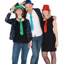 Chapeau à sequins avec led