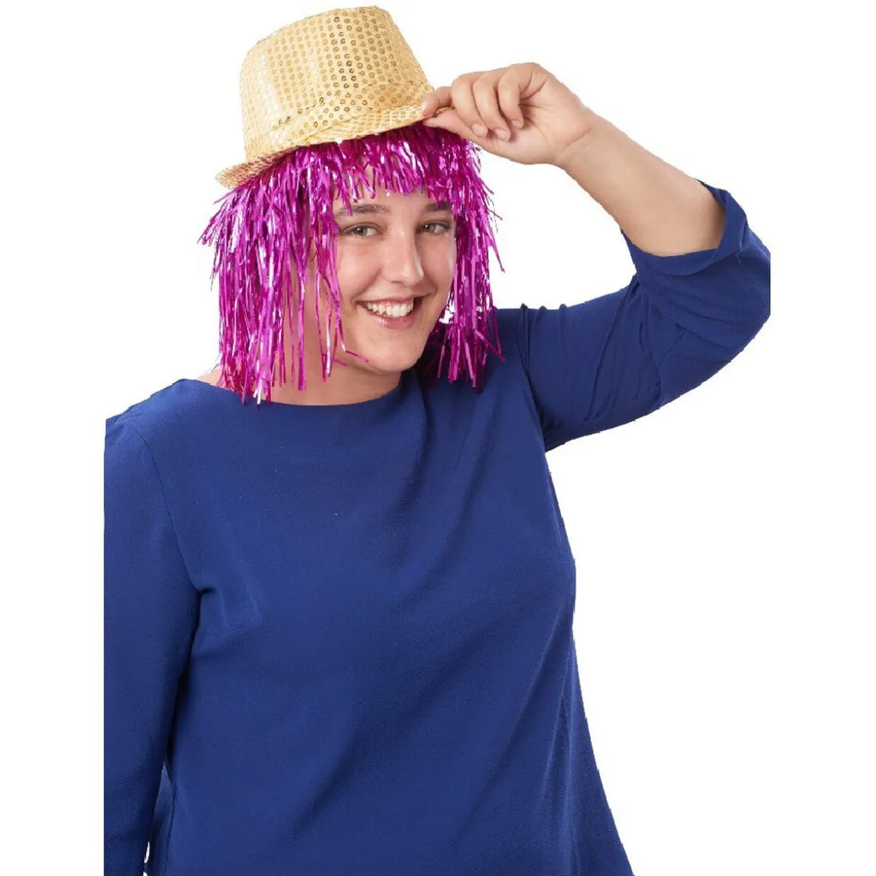 Chapeau à sequins doré ou argenté