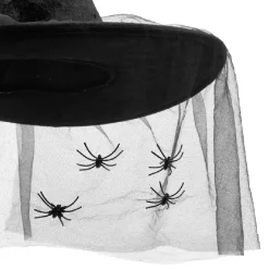 Chapeau araignée en polyester avec voile