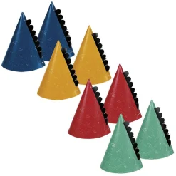 Chapeau de fête dinosaure x8