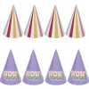 Chapeau de fête motif arlequin WOW thème candy x8