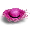Chapeau de paille adulte rose
