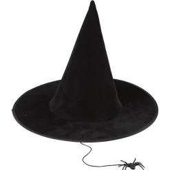 Chapeau de sorcière et araignée suspendue Halloween