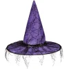 Chapeau de sorcière Halloween avec dentelle Ø40xH37cm