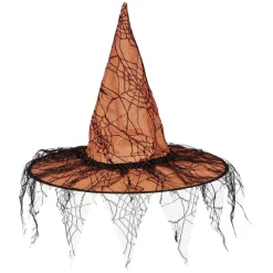 Chapeau de sorcière recouvert de dentelle
