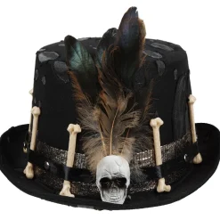 Chapeau os et crâne de squelette déguisement Halloween