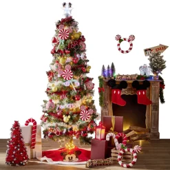 Chaussette de Noël Disney Mickey rouge et noir 24xH41cm