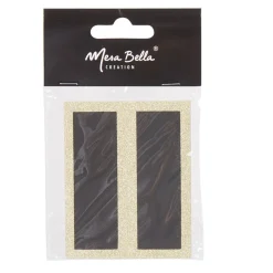 Chevalet porte-nom ardoise bord doré pailleté x6