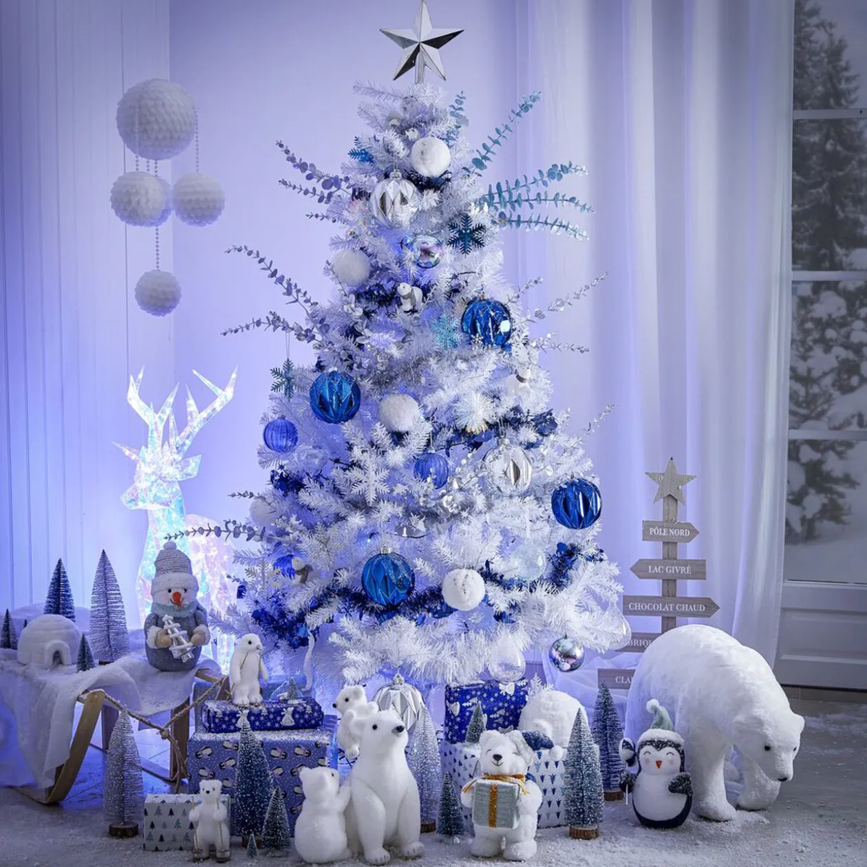 Cimier étoile argenté 20x20cm