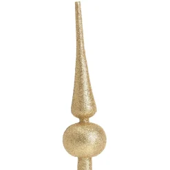 Cimier tête de sapin Noël conique doré