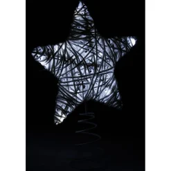 Cimier tête de sapin Noël lumineuse 10 led blanc