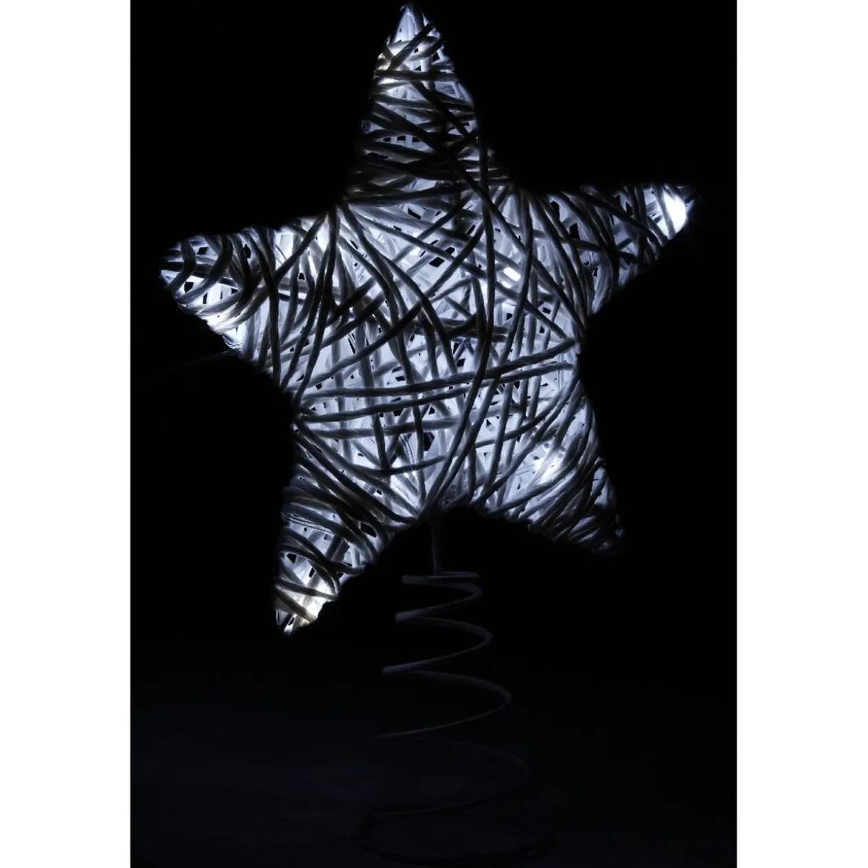 Cimier tête de sapin Noël lumineuse 10 led blanc