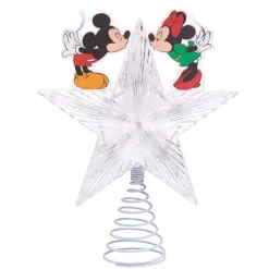Cimier tête de sapin Noël lumineuse Mickey et Minnie Disney