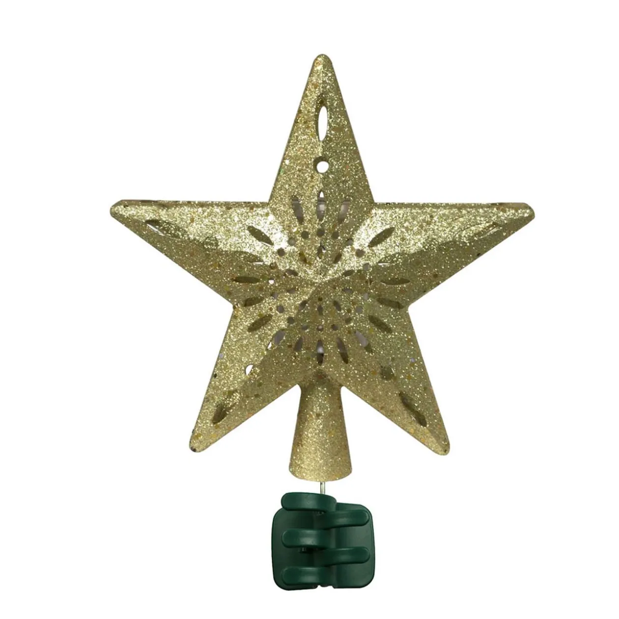 Cimier tête de sapin Noël projecteur 4 LED