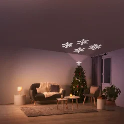 Cimier tête de sapin Noël projecteur 4 LED