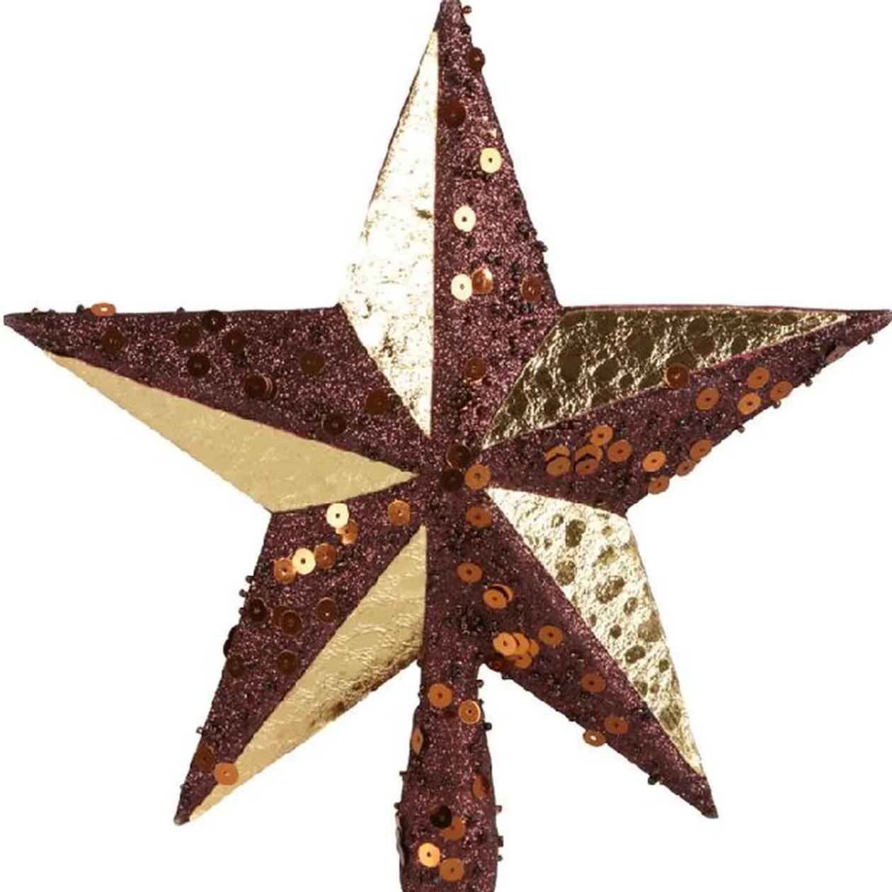 Cimier tête de sapin Noël étoile dorée