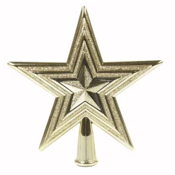 Cimier tête de sapin Noël étoile dorée