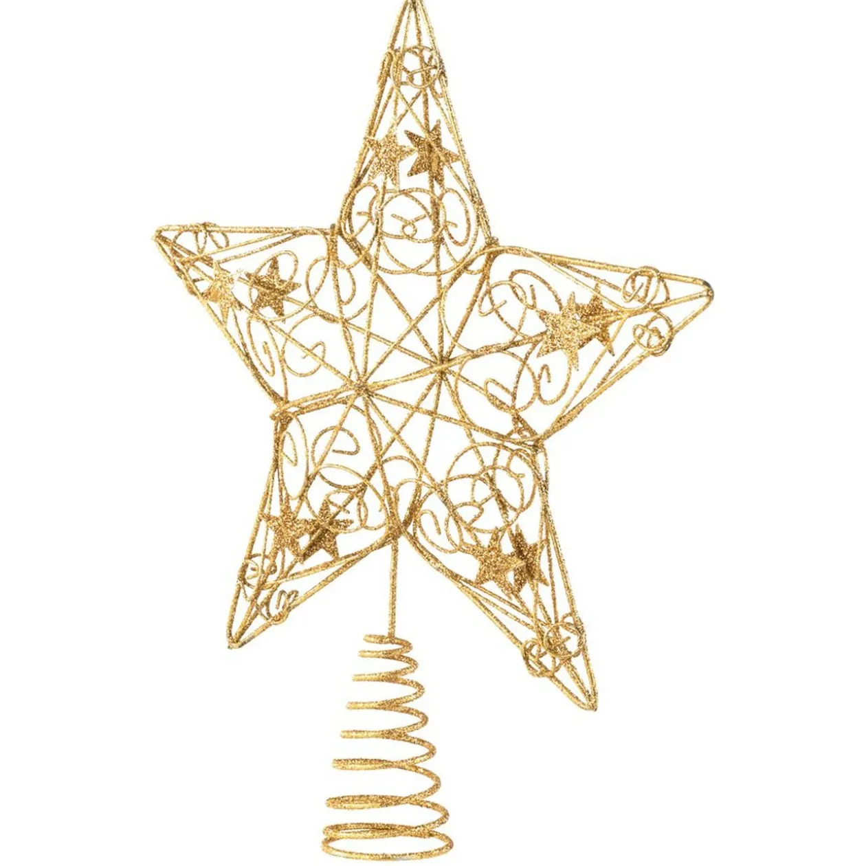 Cimier tête de sapin Noël étoile doré