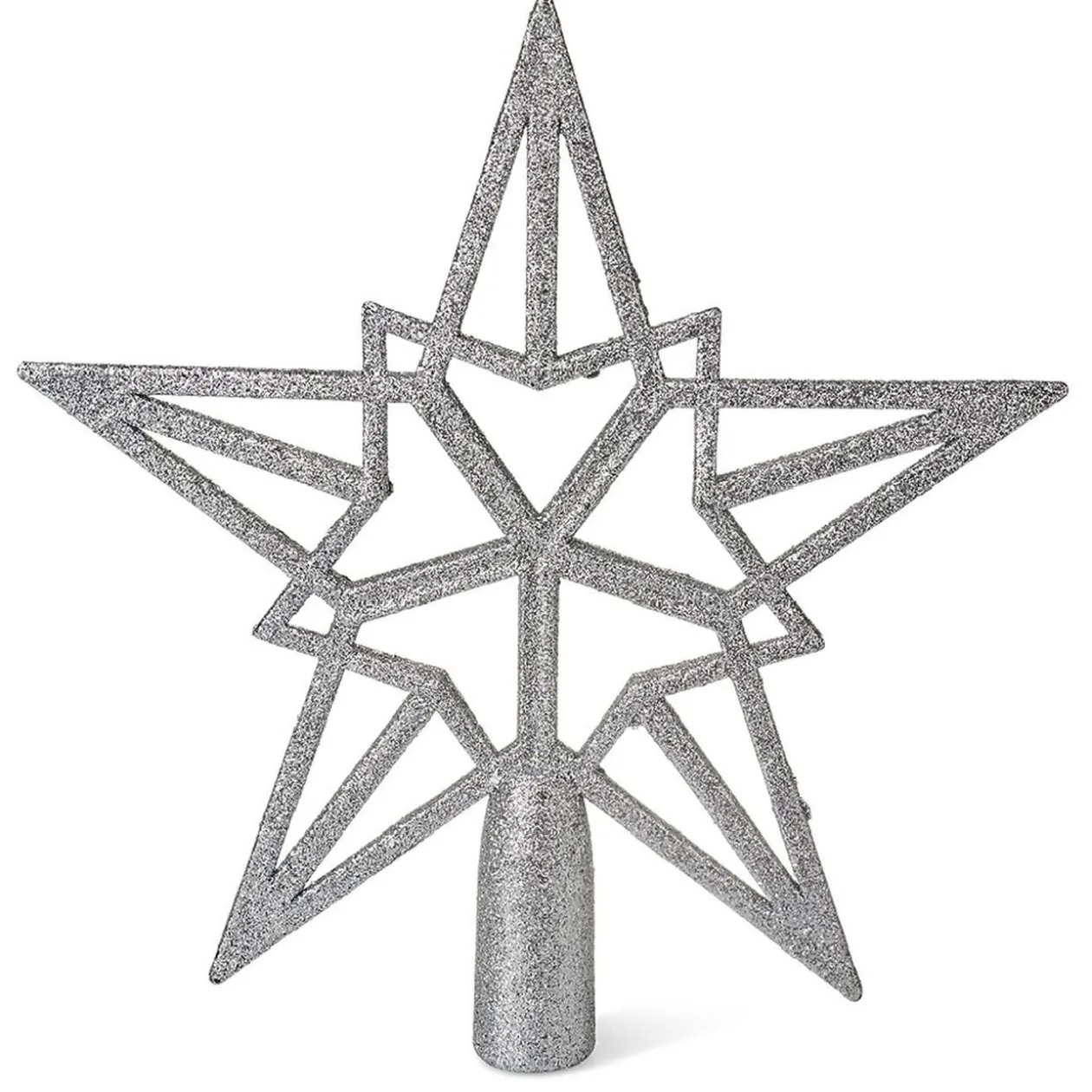 Cimier tête de sapin Noël étoile pailletée