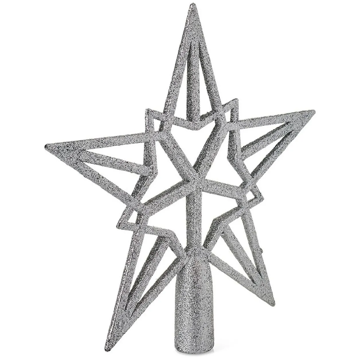 Cimier tête de sapin Noël étoile pailletée