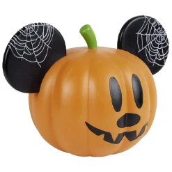Citrouille Disney Mickey à LED orange et noir L30xH18cm - grand modèle