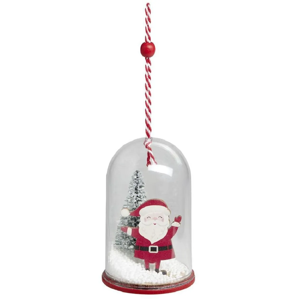 Cloche à suspendre déco Noël avec personnage en bois Ø6xH10,5cm