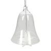 Cloche de Noël à suspendre verre transparent avec étoile blanche