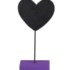 Coeur ardoise marque place violet