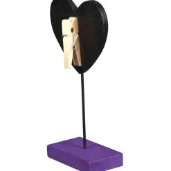 Coeur ardoise marque place violet