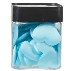 Coeur en mousse bleu turquoise x40