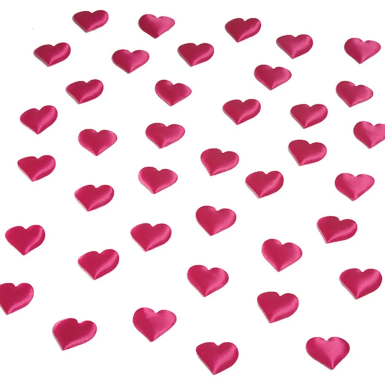 Coeur en mousse rose fuchsia x40