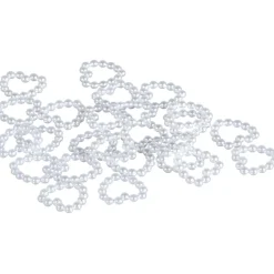 Coeur en perle blanc x50