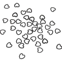 Coeur en perle noir x50