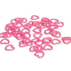 Coeur en perle rose fuchsia x50