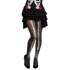 Collant Halloween squelette adulte Taille unique