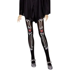 Collant squelette adulte jour des mort noir et blanc Taille unique