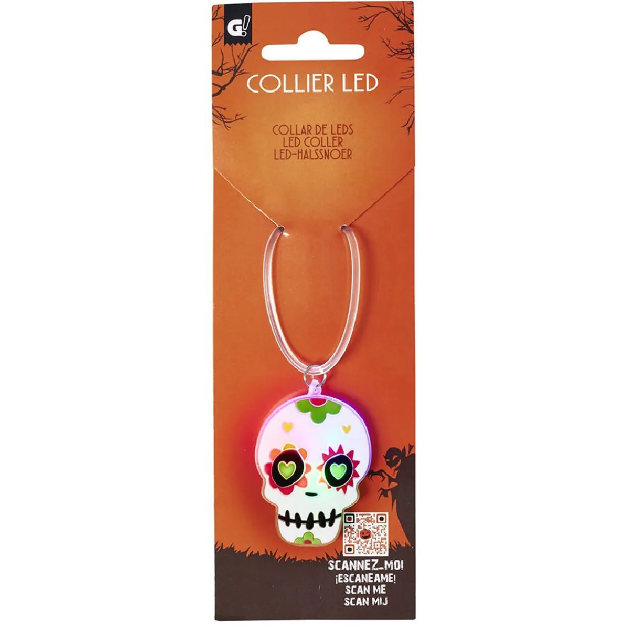 Collier lumineux enfant Halloween