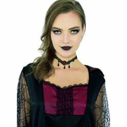 Collier tour de cou femme vampire Halloween