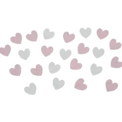 Confetti coeur rose et blanc 30g