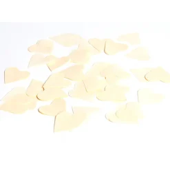 Confettis coeur ivoire en papier