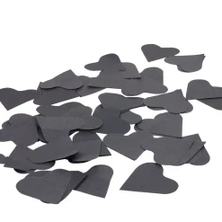 Confettis coeur noir en papier