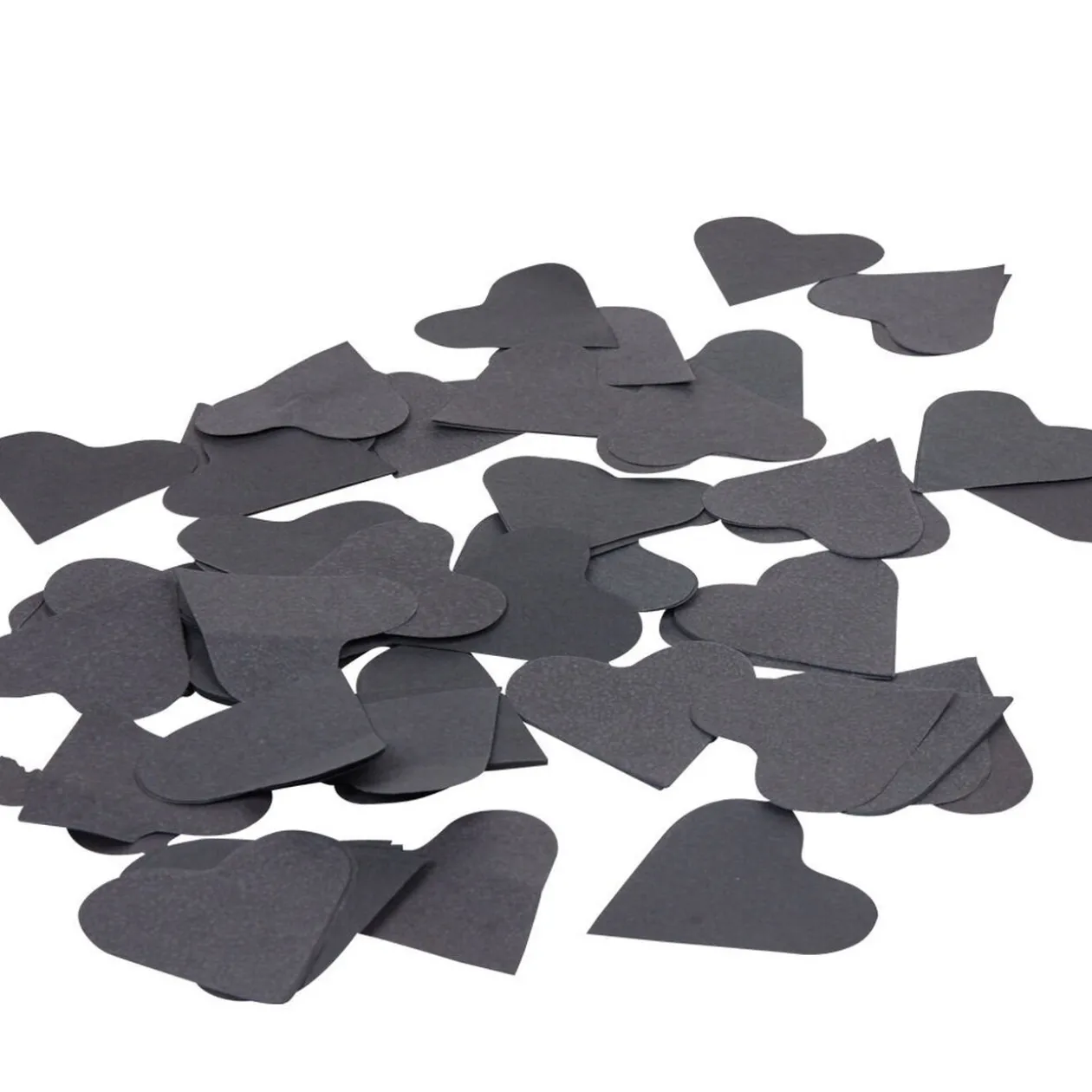 Confettis coeur noir en papier
