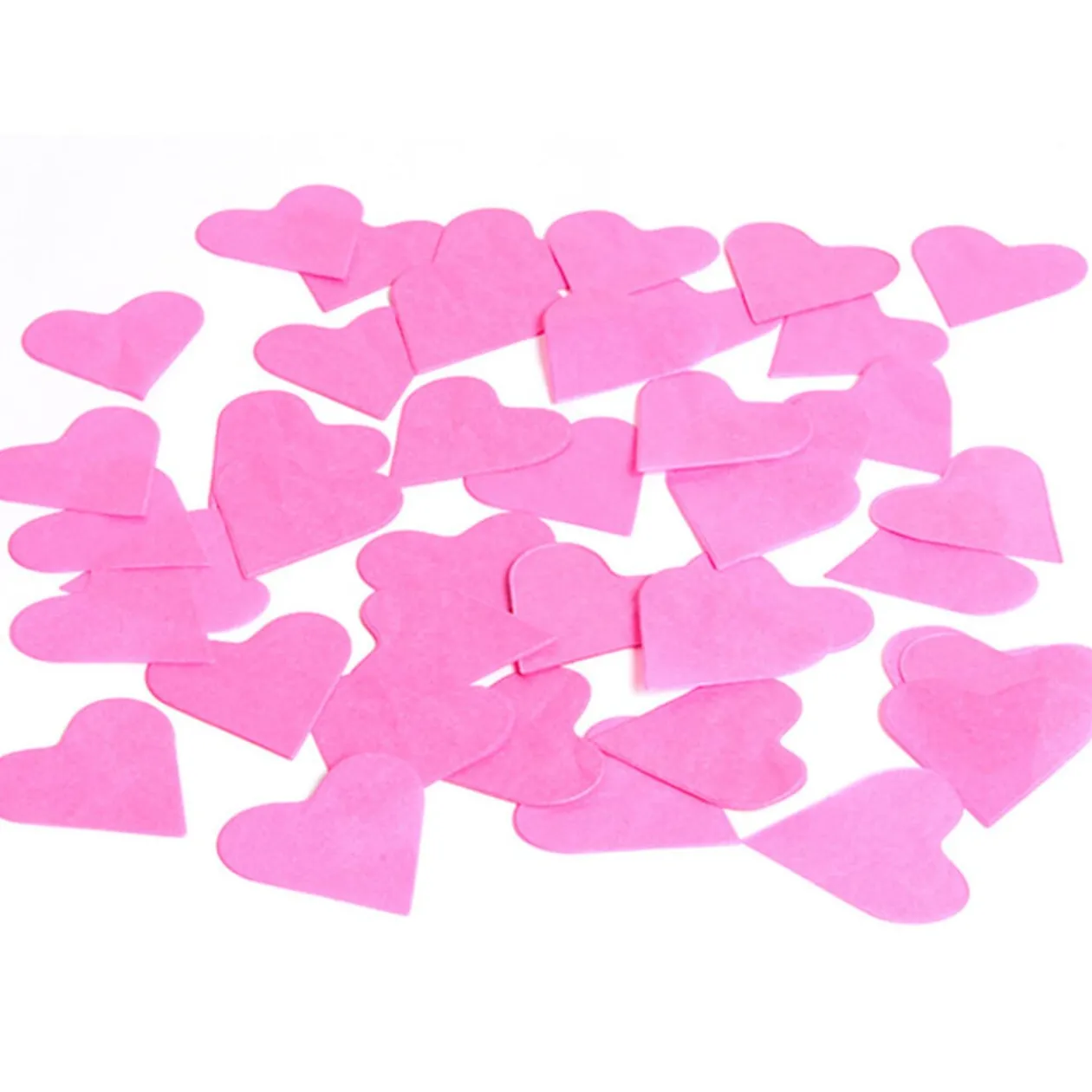 Confettis coeur rose fuchsia en papier