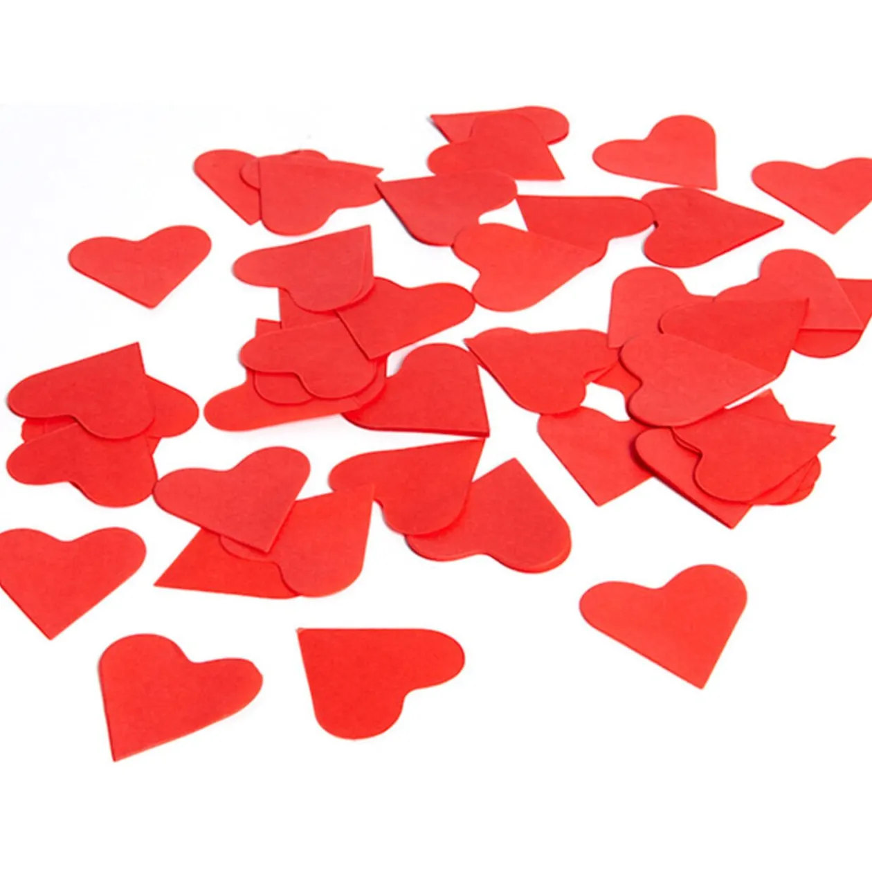 Confettis coeur rouge en papier